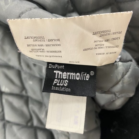 Vintage Polaris Snowmobile Jacket Coat Medium Women Black Blue Nylon Winter - Picture 11 of 16